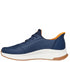 Pantofi sport, barbati, SKECHERS BOBS SQUAD 4 - DIRECT STEP 118424-NVY bleumarin, piele ecologica